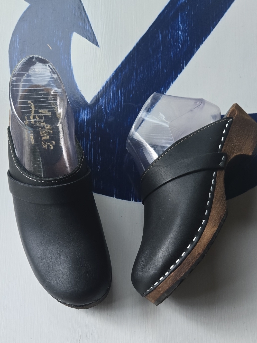 Lotta From Stockholm Black Leather Clog Size EU 37 US 6.5